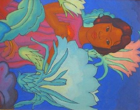 Arman Manookian 'Polynesian Girl' oil painting picture